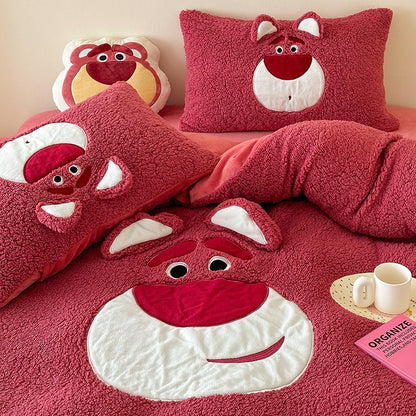 Disney Thickened Four-Piece velvet Fleece Winter Bed Set - Harmony Gallery