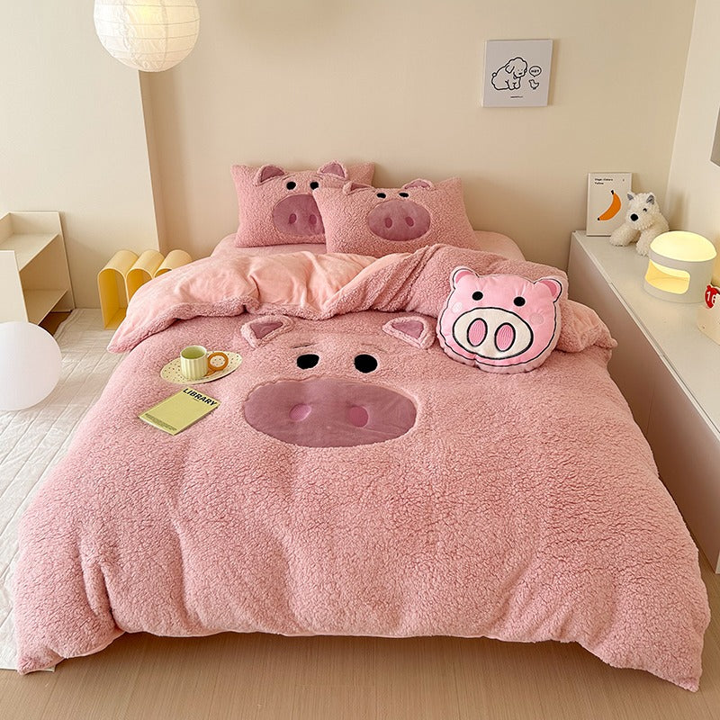 Disney Thickened Four-Piece velvet Fleece Winter Bed Set - Harmony Gallery