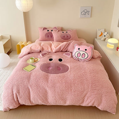 Disney Thickened Four-Piece velvet Fleece Winter Bed Set - Harmony Gallery