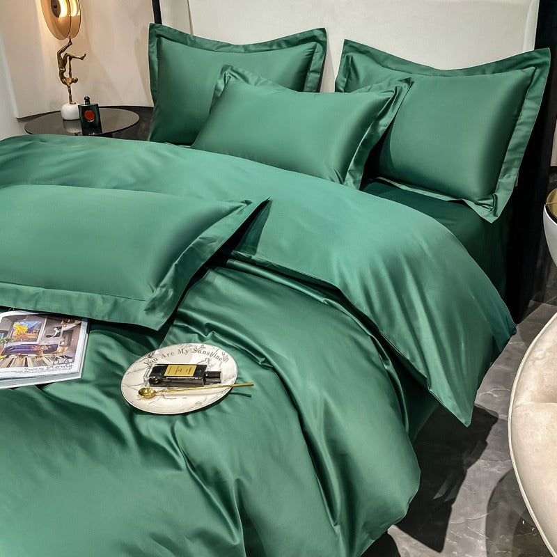 Light luxury Hotel Simple Double-Ply Pure Cotton Four-Piece Bed Set - Harmony Gallery