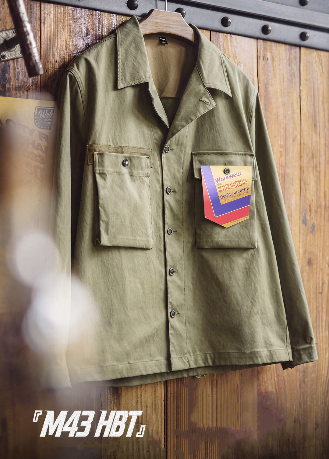 American Retro M43 Military Green With Pockets Heavyweight Men's Jacket