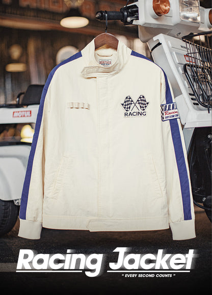 American Retro Embroidered Racing F1 Driver Suit Spring Men's Jacket - Harmony Gallery