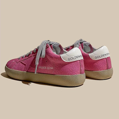 Leather Genuine Dirty Star Skate Sport Women's Shoes - Harmony Gallery