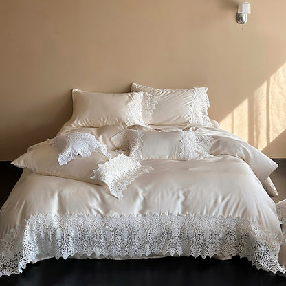 French Romantic Lace Cool Double-Sided Tencel Four-Piece Bed Set - Harmony Gallery