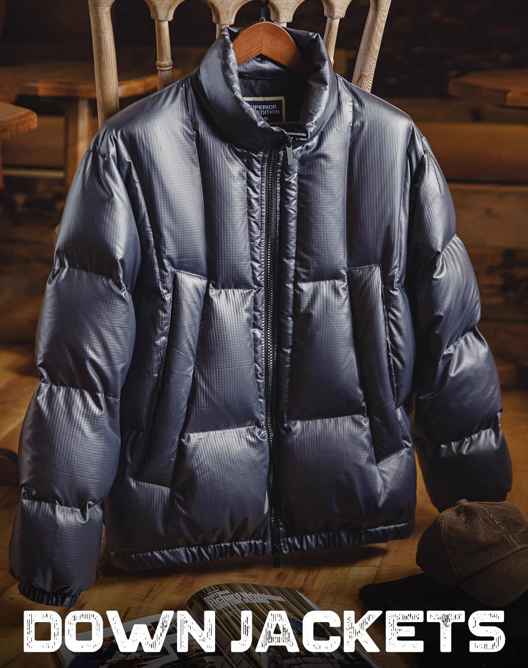 American Casual Small Plaid White Duck Down Warm Thick Men's Jacket - Harmony Gallery