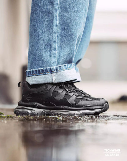 Jogging Black Warrior Thick-Soled Functional Men's Sports Shoes - Harmony Gallery