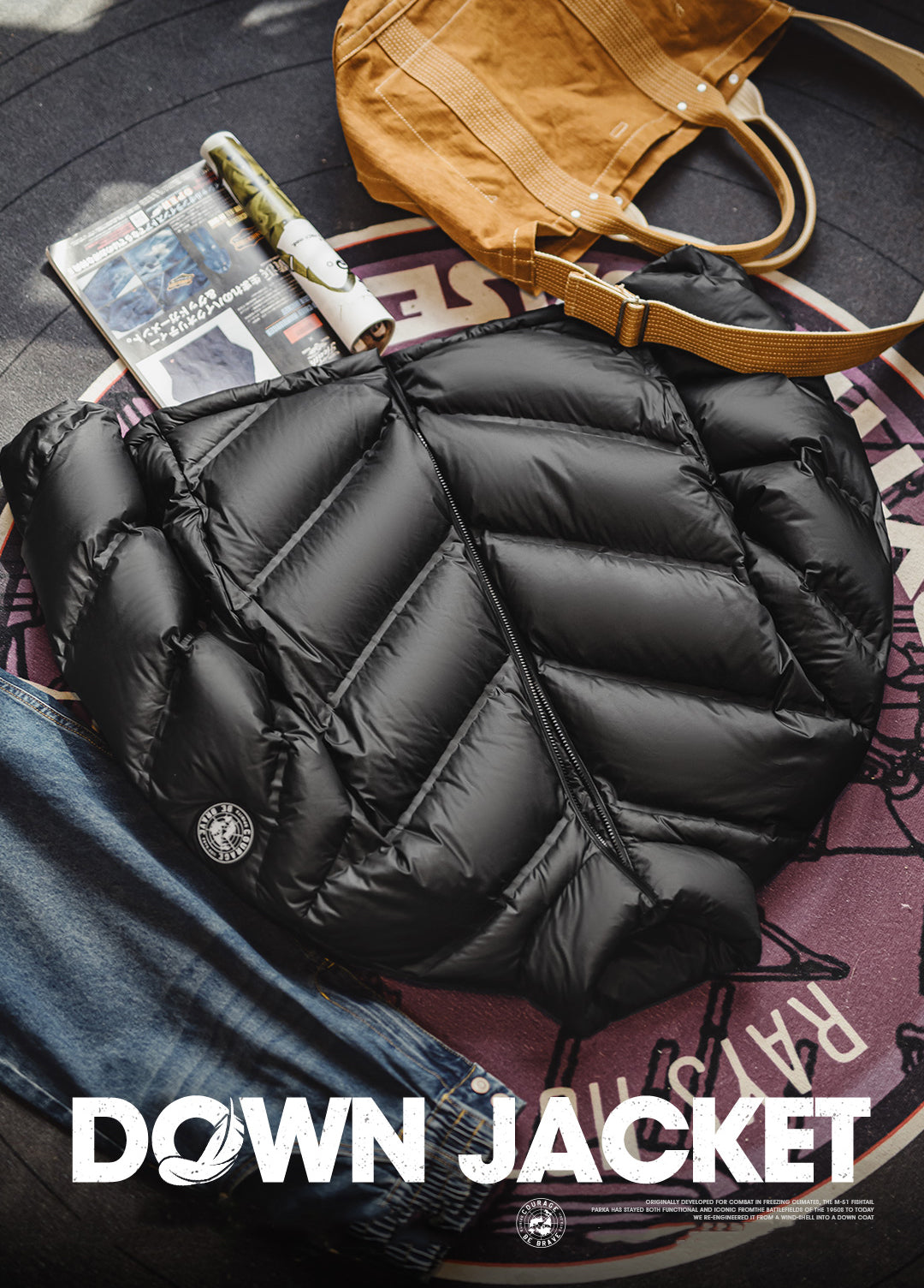 American Matte Short Sealed Bread Warm Outerwear Drill-Proof Men's Jacket - Harmony Gallery