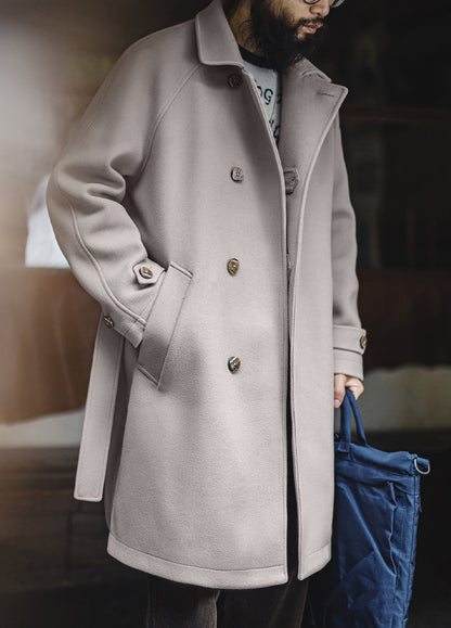 German Retro Mid-Length Oversized Outerwear Business And Leisure Men's Coat - Harmony Gallery