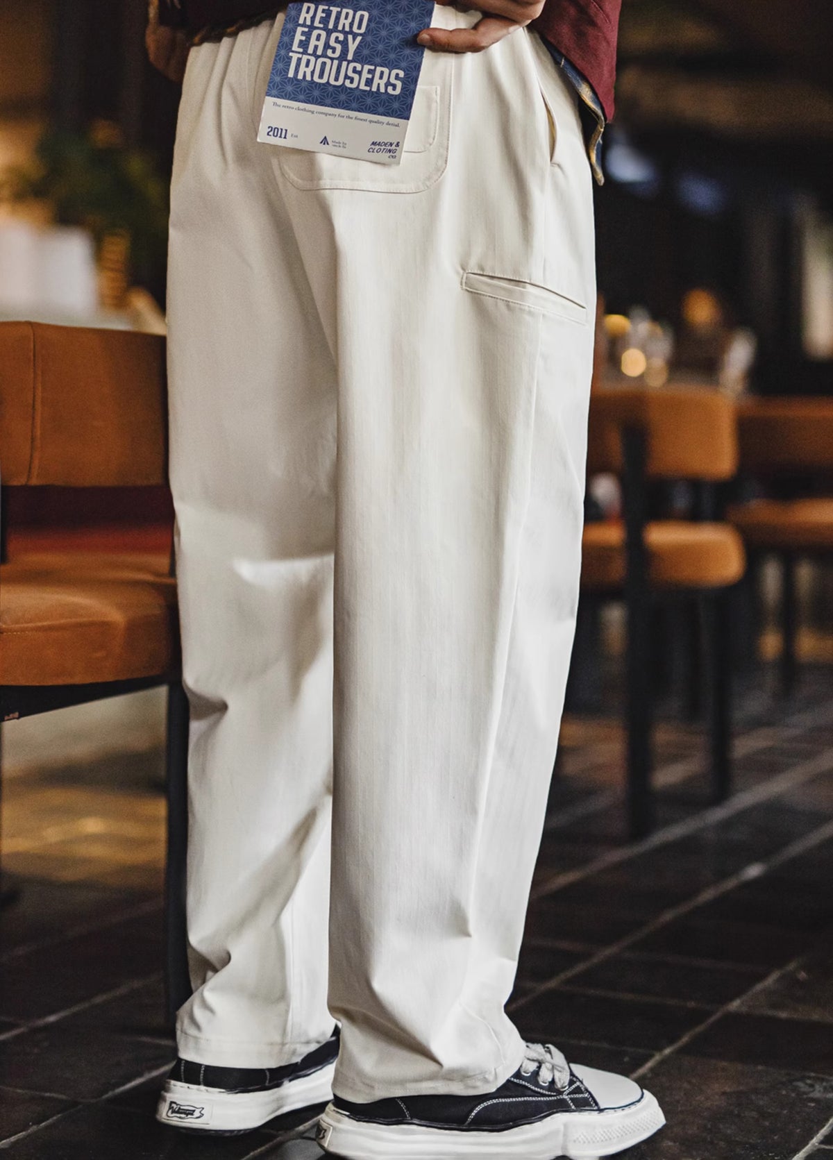 American Herringbone Easy Pants Clean Fit Straight Tapered Men's Trousers - Harmony Gallery