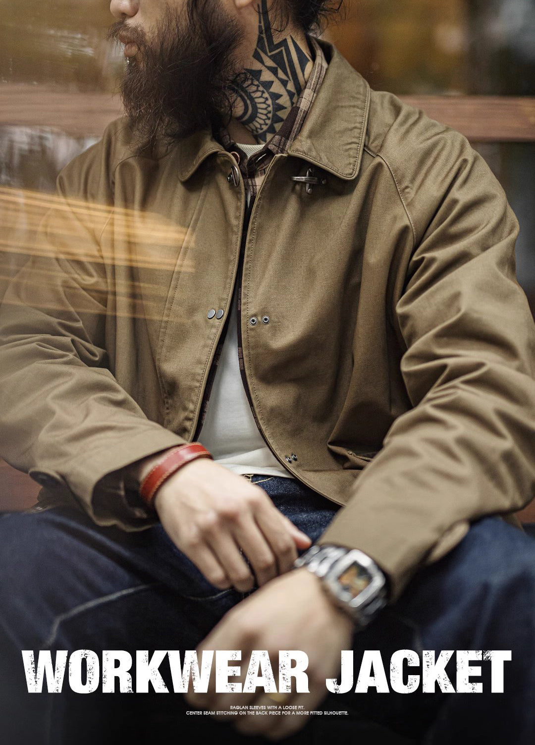 American Retro Fire Button Heavy Coat Cotton Canvas Men's Jacket - Harmony Gallery