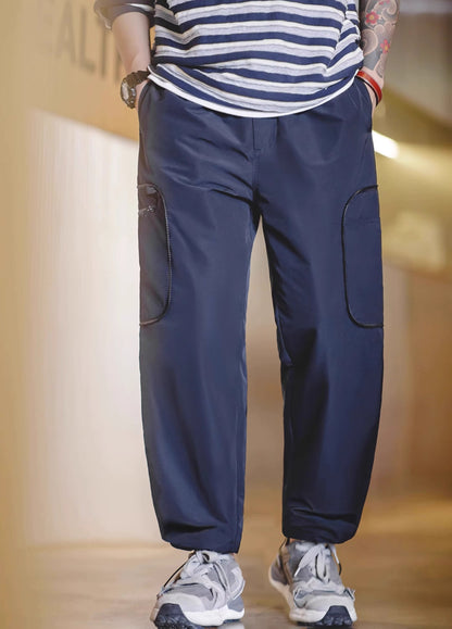 American Multi-Functional Pocket Loose Drawstring Men's Trousers - Harmony Gallery