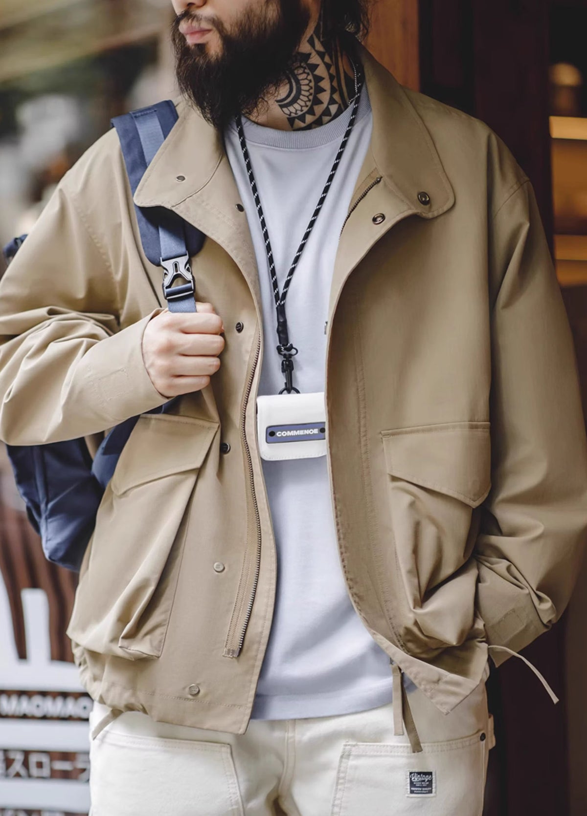 American Retro M65 Multi-Pocket Lapel Loose Men's Jacket - Harmony Gallery