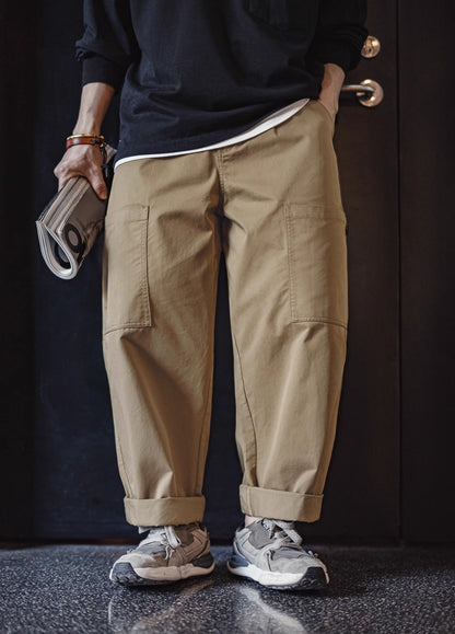 American Multi-Pocket Silhouette Straight Tapered Men's Trousers - Harmony Gallery
