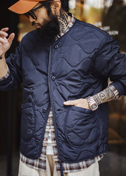 American Quilted M65 Cotton Short Thin With Lining Base Baseball Men's Jacket