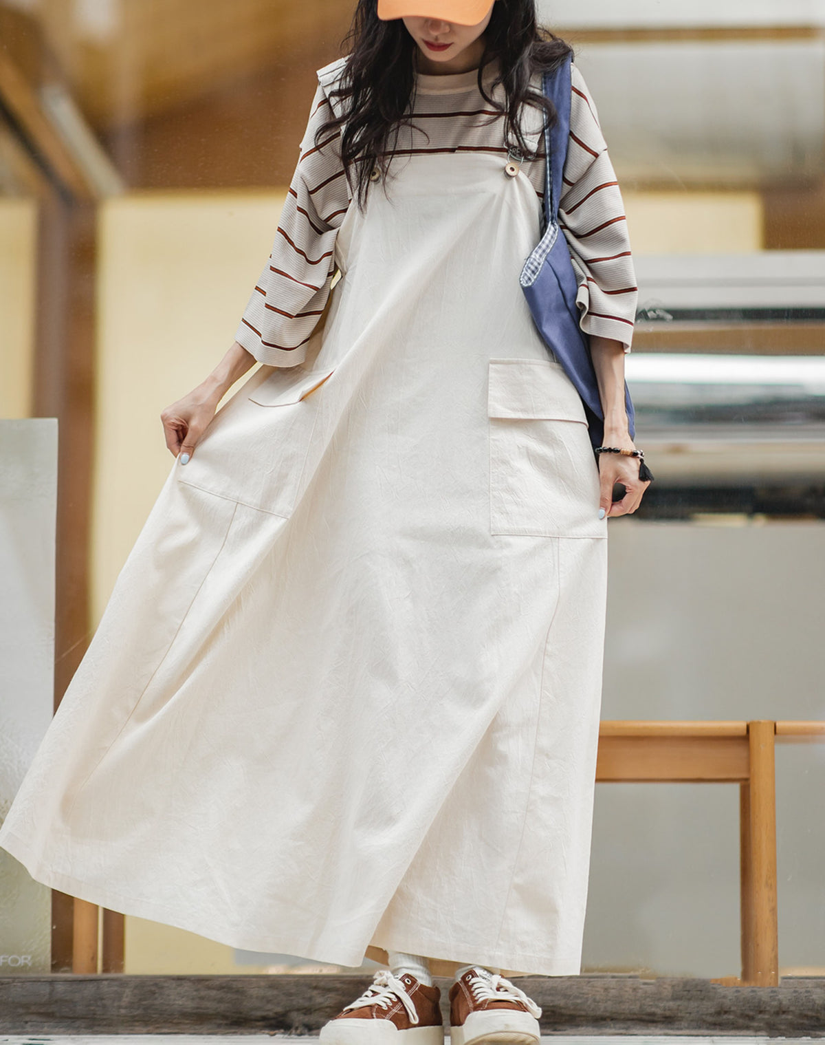 Tooling Irregular Summer Large Suspender Loose Women's Dress - Harmony Gallery