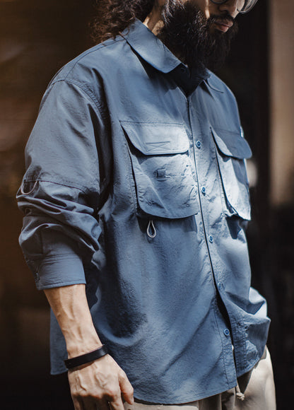 American Blue Lightweight Casual Pocket Hunting Woven Men's Jacket