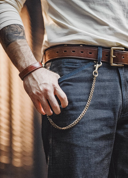 American Retro Pepper Salt Blue Raw Denim Straight Men's Jeans - Harmony Gallery