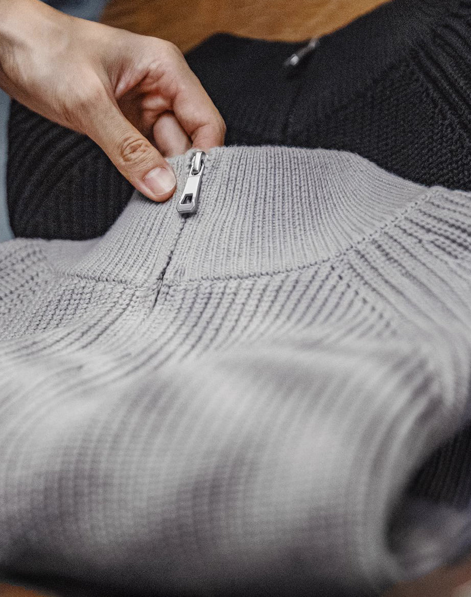 American Retro Half Zip Pullover Bottoming High Collar Knitted Men's Sweater - Harmony Gallery