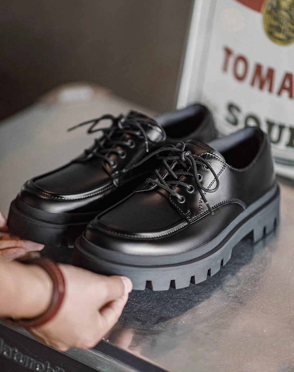 American Retro Derby Square-Head Workwear High-End Men's Dress Shoes - Harmony Gallery