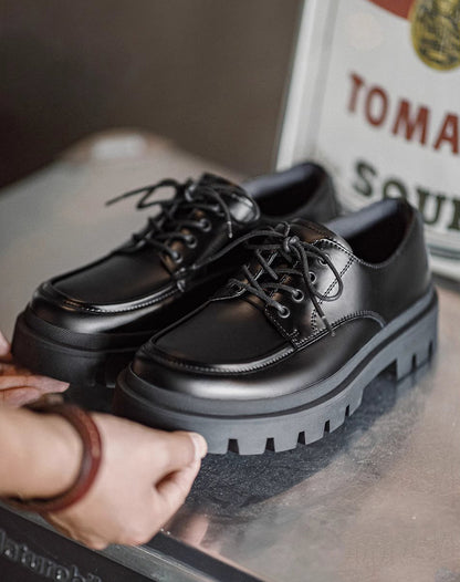 American Retro Derby Square-Head Workwear High-End Men's Dress Shoes - Harmony Gallery