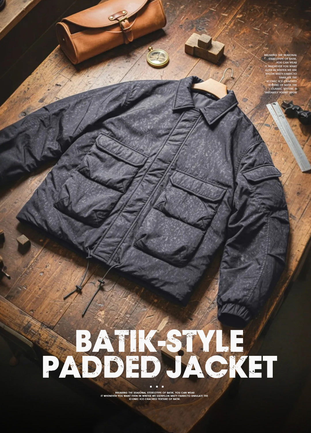 American Retro Batik M65 Hunting Warm and Rugged Cotton-Padded Men's Jacket - Harmony Gallery