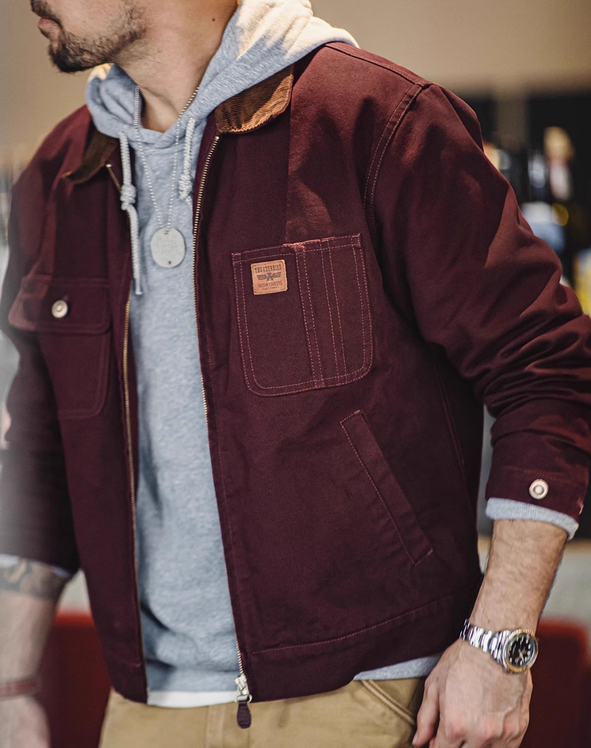 American Retro Heavy Canvas Detroit Tough Hunting Short Men's Jacket - Harmony Gallery