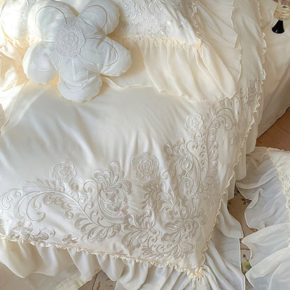French Romantic Lace Princess Soft Cotton Four-Piece Bed Set - Harmony Gallery