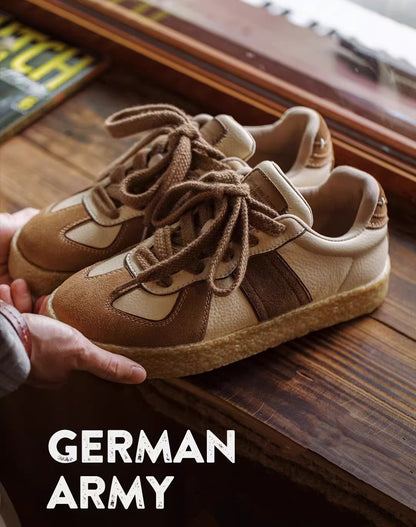 German Army Retro Sports Thick Bottom Height Flat Men's Casual Shoes - Harmony Gallery