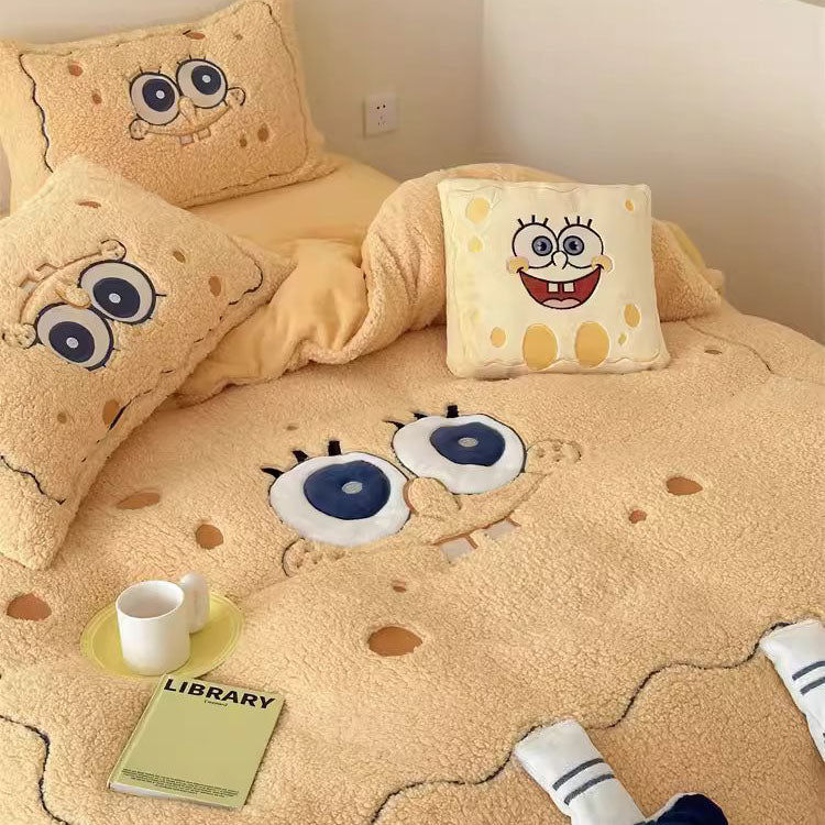 SpongeBob SquarePants Washed Four-Piece Pure Cotton Bed Set - Harmony Gallery