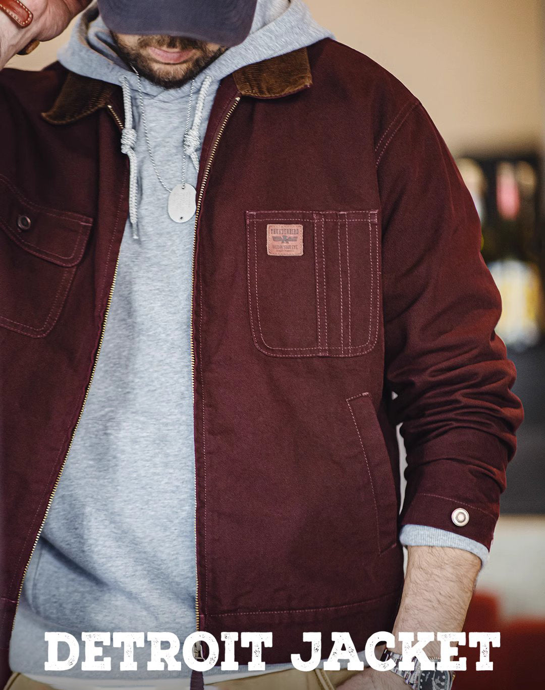 American Retro Heavy Canvas Detroit Tough Hunting Short Men's Jacket - Harmony Gallery