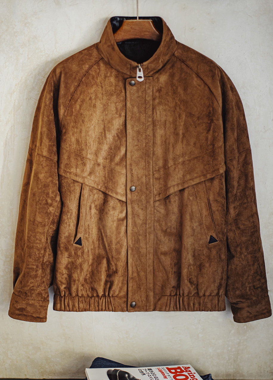 American Retro Suede Coach With Short Soft Velvet Surface Men's Jacket - Harmony Gallery
