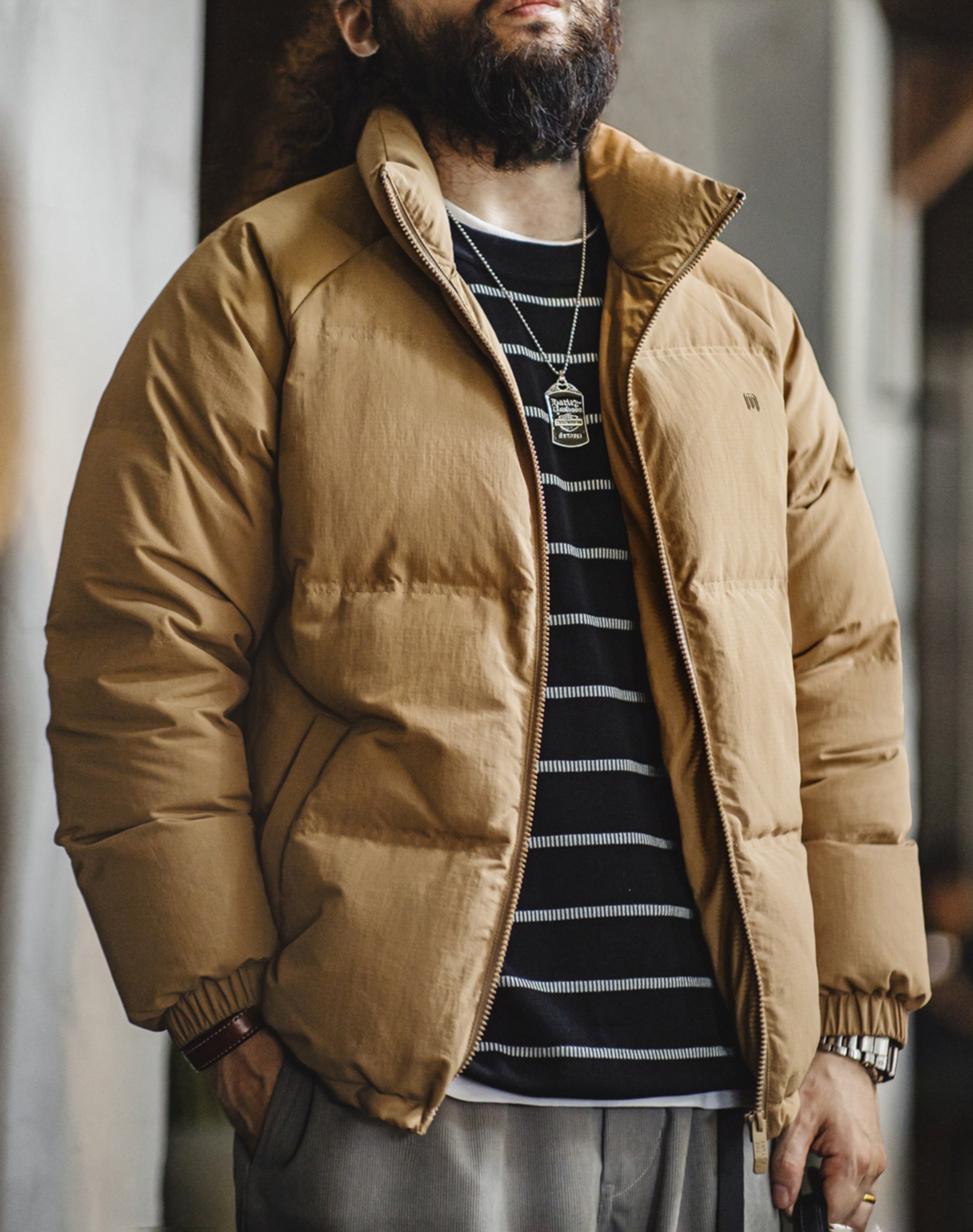American Water Proof 90 White Duck Down Outdoor Warm Men's Jacket - Harmony Gallery