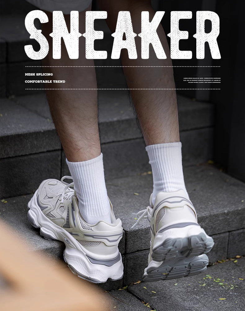 American Retro Jogging Space Thick Sole Height Increase Casual Men's Sports Shoes - Harmony Gallery