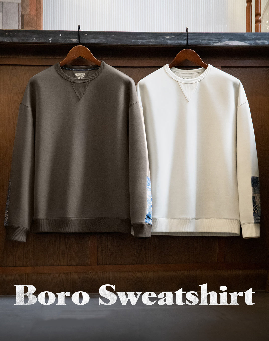 American Retro Patchwork Casual Round Neck Patches Pullover Men's Sweater - Harmony Gallery