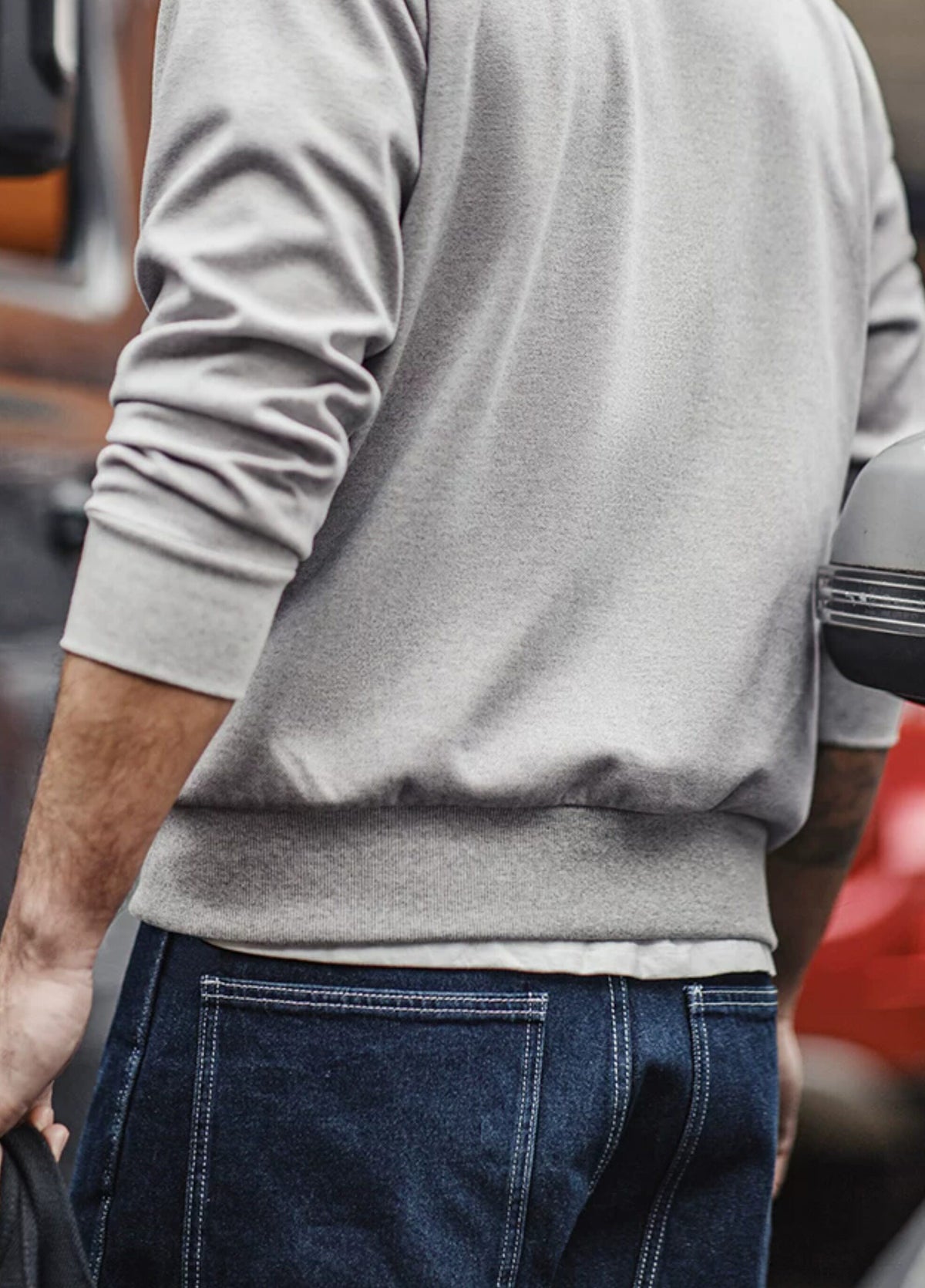 American Casual Henley Collar Woolen Clean fit Base Men's Sweater
