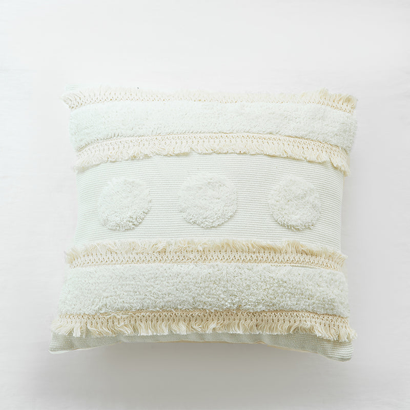 Bohemian Chic Black and Ivory Decorative Textured Throw Pillows - Harmony Gallery