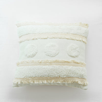 Bohemian Chic Black and Ivory Decorative Textured Throw Pillows - Harmony Gallery