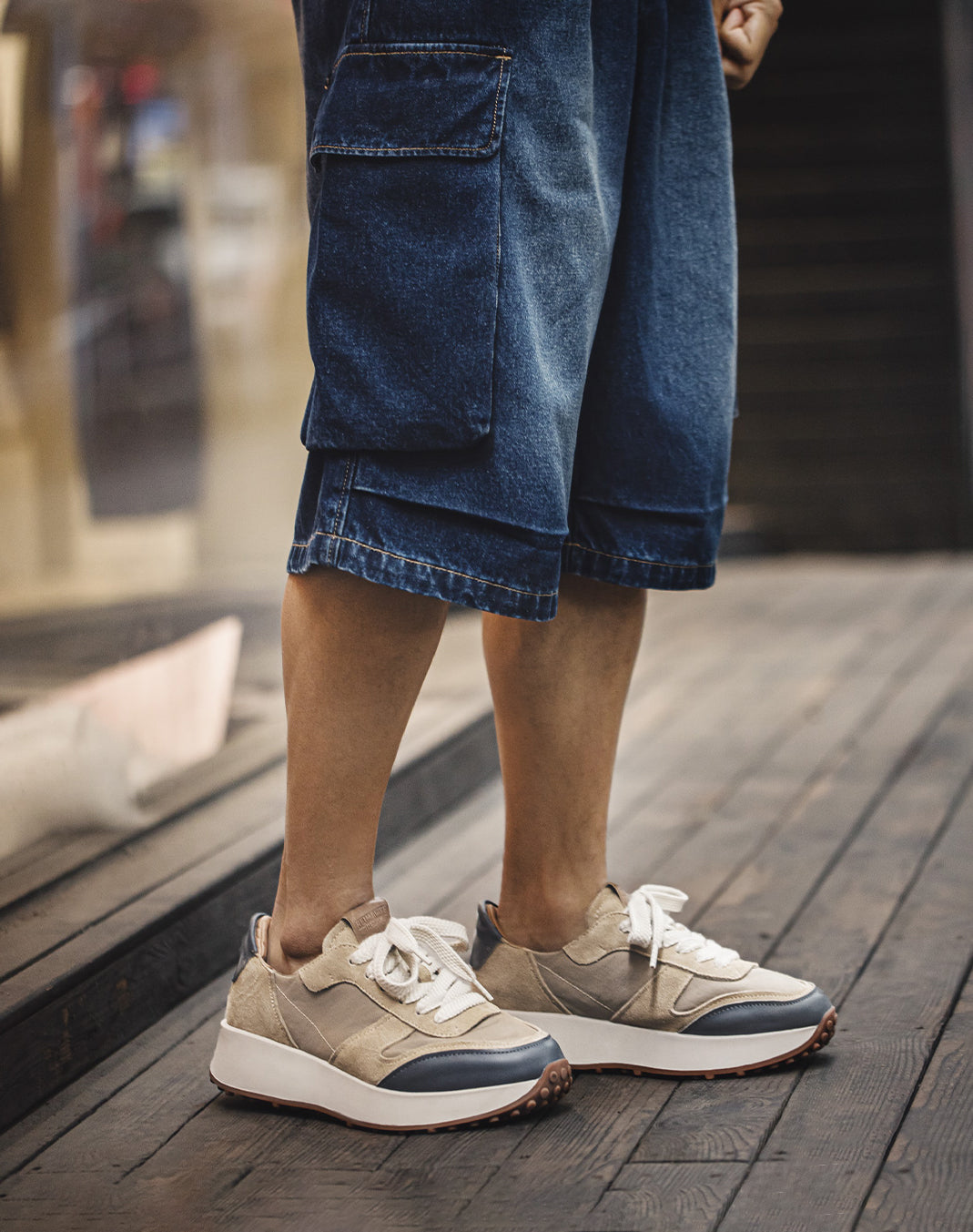 American Retro Jogging Forrest Gump Height-Enhancing Waffle Men's Sports Shoes - Harmony Gallery