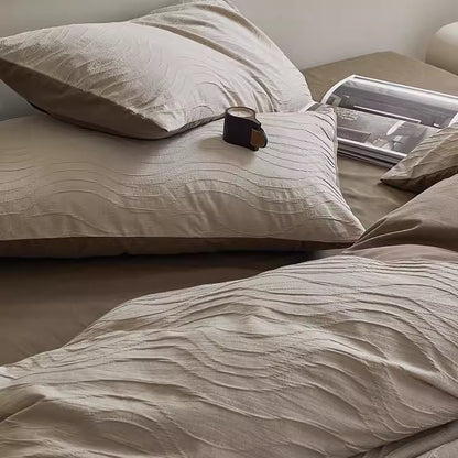 Light Luxury And High-End Curve Jacquard Four-Piece Cotton Bed Set - Harmony Gallery