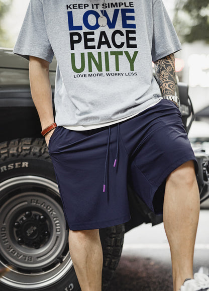 American ice Silk Cool Breathable Sports Running Basketball Thin Men's Shorts - Harmony Gallery