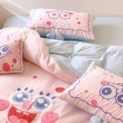 SpongeBob SquarePants Washed Four-Piece Pure Cotton Bed Set - Harmony Gallery