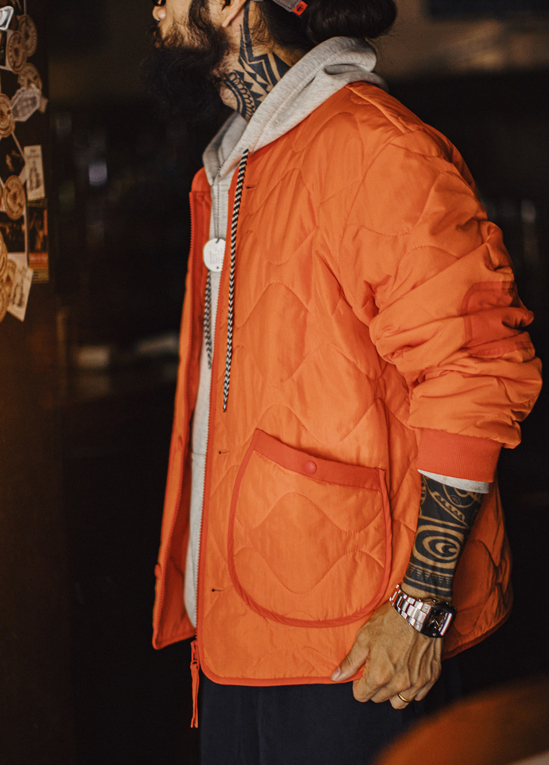 American Quilted M65 Cotton Short Thin With Lining Base Baseball Men's Jacket