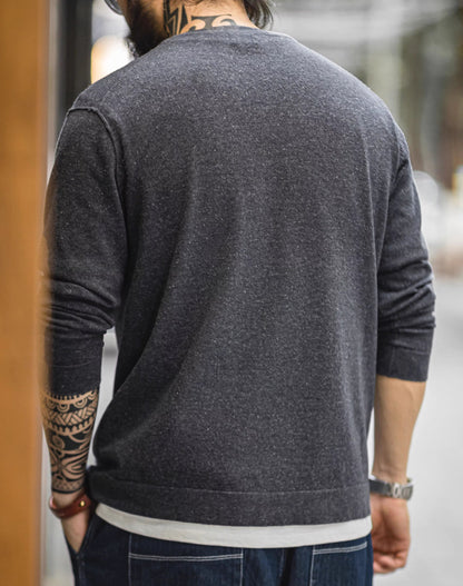 American Casual Floral Yarn Blended Knitwear Pullover Men's Sweater - Harmony Gallery