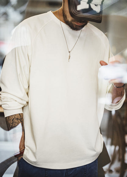 American Vintage White High-Quality Basic Inner Layer Men's Sweater