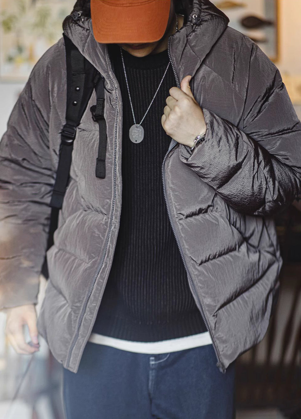 American 90 White Wear Outside Warm Cold-Proof Bread Men's Jacket - Harmony Gallery