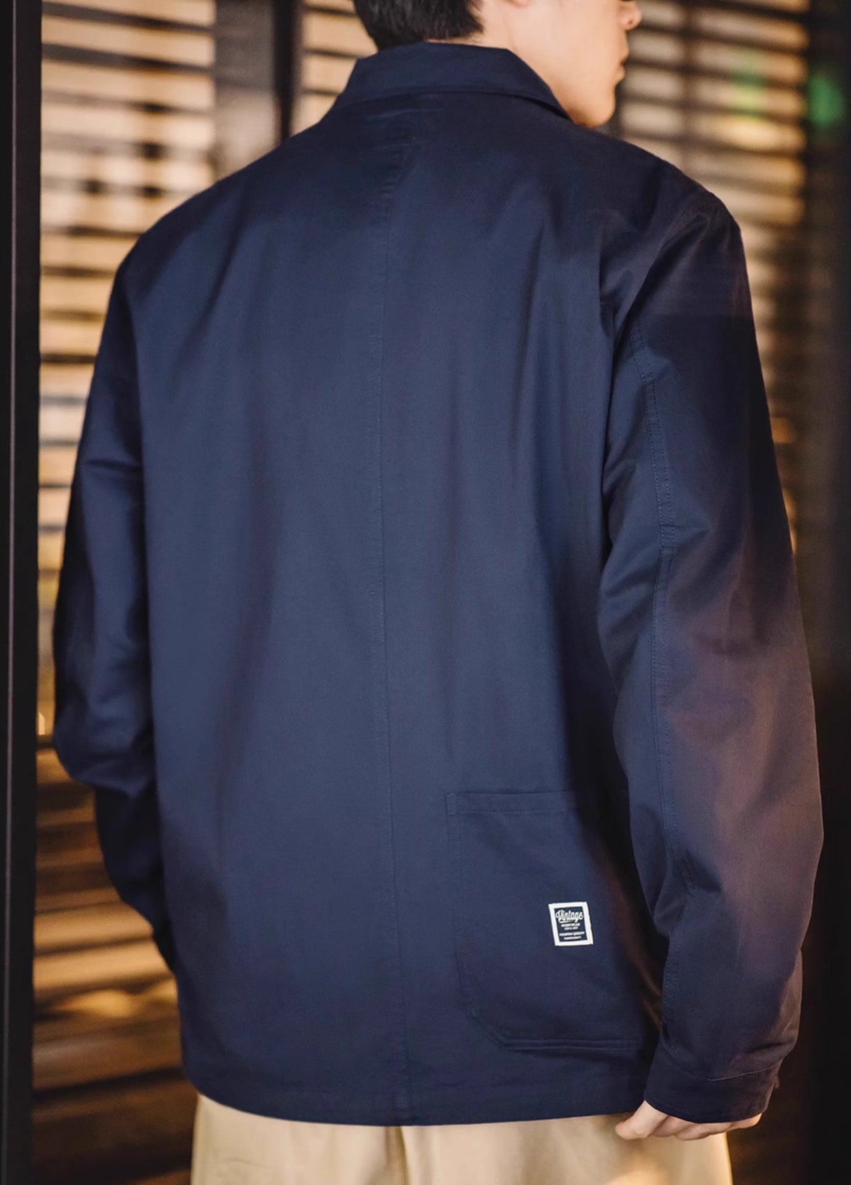 French Retro Embroidered Brushed multi-pocket Men's Jacket - Harmony Gallery