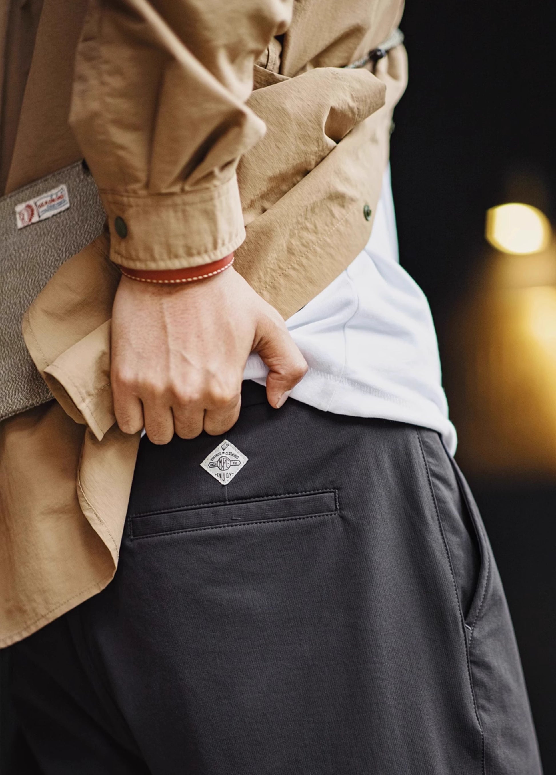 American Workwear Stretch Clean Fit Anti-Wrinkle Men's Trousers - Harmony Gallery