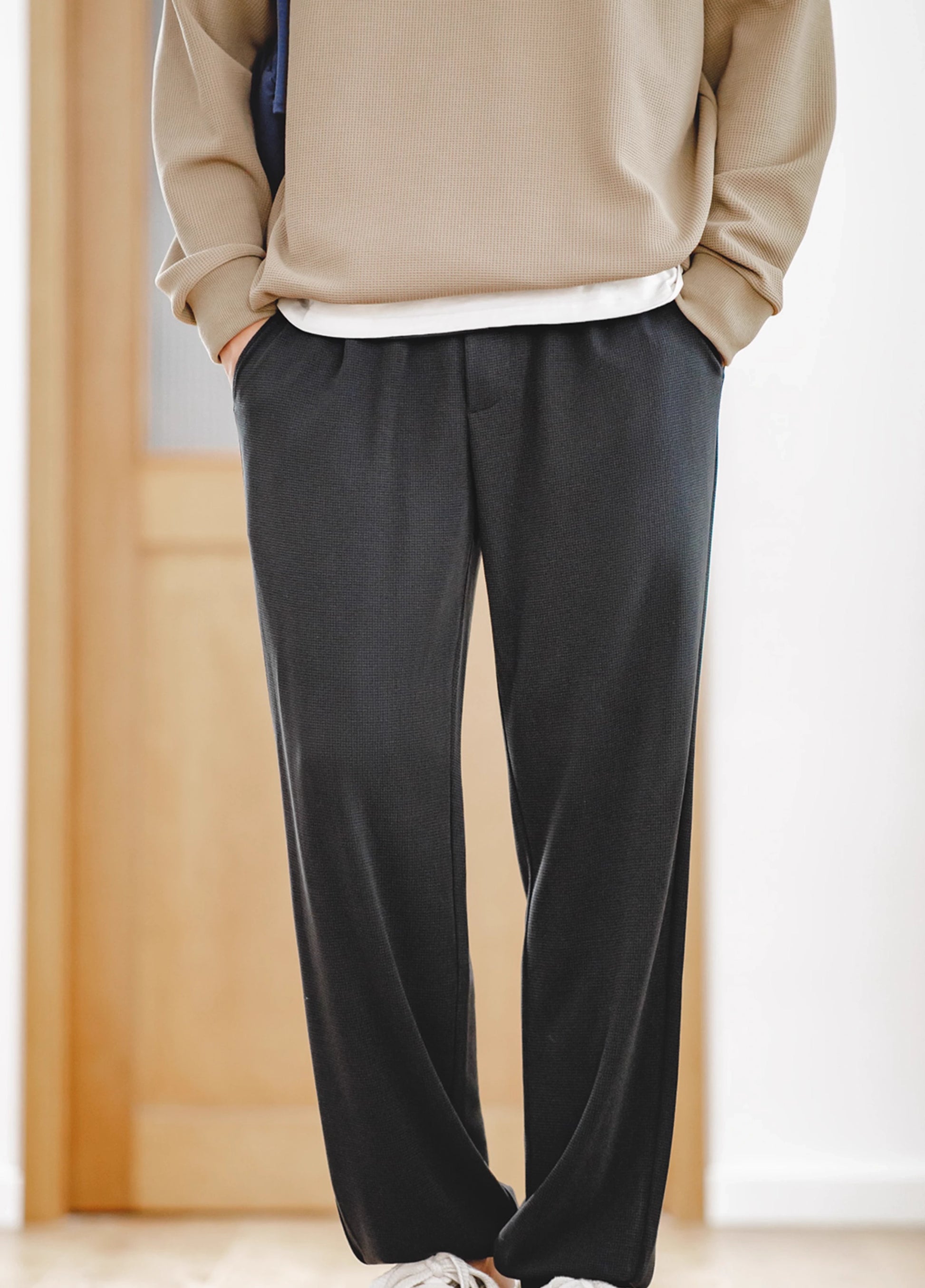 American Workwear Waffle Sweatpants Sports Drape Men's Trousers - Harmony Gallery