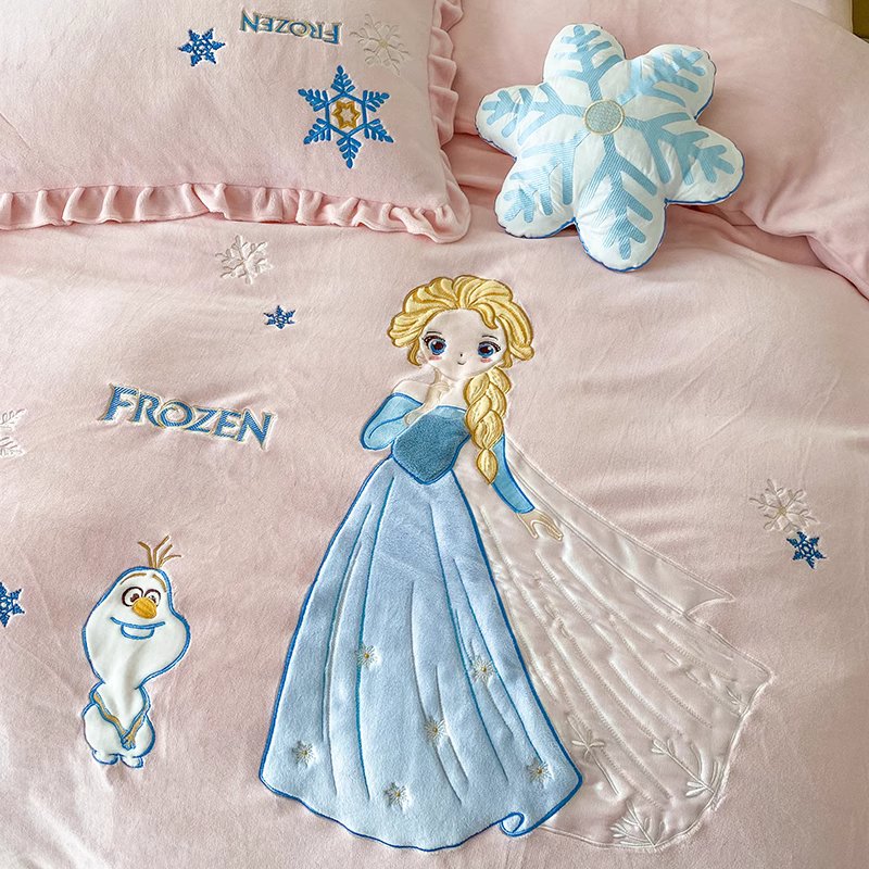 Disney Frozen Princess Elsa Cotton Washed Cotton Four-piece Bed Set - Harmony Gallery