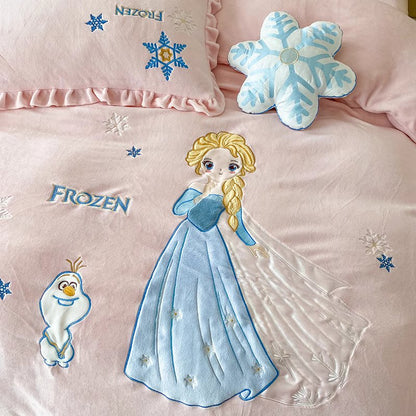 Disney Frozen Princess Elsa Cotton Washed Cotton Four-piece Bed Set - Harmony Gallery